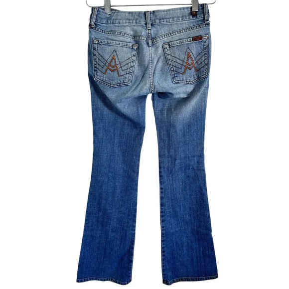 7 For All Mankind Women’s Jeans Size 27 Blue Medium Wash Denim Boot Cut Pants - Picture 2 of 14